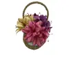 Lirios de Montaña de 8 Flores en Color Otoño, Flores Artificiales para Decoración de Escritorio, Fondo de Salón de Bodas, Arreglos de Flores Artificiales al por Mayor