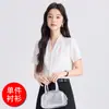 Camisa de Chiffon Branca de Manga Curta para Mulheres, Fina de Verão, Profissional, Formal, Gola V, Uniforme de Trabalho para Recepção de Hotel