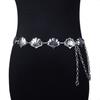 Cinturón de verano para mujer, nuevo, moderno, fino, con concha, decoración, cadena de metal, accesorios de cadena para la cintura, venta al por mayor