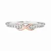 Nuevo Anillo de Zirconia Estilo Transfronterizo Fresco y Sencillo Número de la Suerte 8, Anillo de Moda y Minimalista Estilo Ins para Mujer, Anillo de Cola de Fila Única