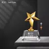 Troféu Pequeno de Metal e Cristal Personalizado com Gravação Crianças de Jardim de Infância Crianças Escola Primária Adolescentes Formatura Jogos de Canto e Dança