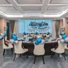 Decoração de Aniversário para Quarto de Hotel Digital Restaurante Parede de Aniversário Balão Cena Layout Parede de Fundo