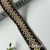 Ribete de Encaje de Diamantes Cruzados Estilo Étnico de 2.5 cm, Suministro Directo del Fabricante, Adecuado para Zapatos, Sombreros, Accesorios de Ropa y Ribetes de Botas de Nieve