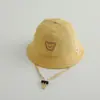 Gorro de Bebé Estilo Coreano Primavera y Otoño Delgado Lindo Oso Sombrero de Pescador Verano Exterior Protector Solar Sombrero de Sol para Bebés y Niños Pequeños