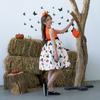 Disfraz de Halloween para niños, nuevo vestido estampado, disfraz de bruja para niña, disfraz de cosplay