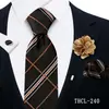 Corbata para Hombre, Pañuelo Cuadrado, Gemelos, Broche Set de 4 Piezas para Banquete de Negocios Decoración de Traje Camisa Corbata de Moda Fábrica Shengzhou