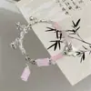 Pulseira Verde Antiga Estilo Chinês com um Toque Fresco e Vintage, Joia Retro Estilo Nacional, Design de Nicho Borboleta Presente