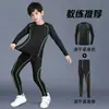 Roupas de Secagem Rápida para Crianças Roupas de Treinamento Traje Esportivo Macacão de Basquete para Meninos Calças Leggings de Futebol Primavera Fitness Fitness