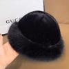 Gorro Caliente de Felpa con Parte Superior Vacía Estilo Mongol Cortavientos Moda Combinable Gorro Engrosado Dama Mongol