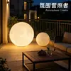 Lámpara de Luna para Exteriores, Lámpara Esférica con Iluminación Ambiental, Lámpara de Luna Brillante Alimentada por Energía Solar para Paisajismo, Escena Nocturna de Jardín, Popular Lámpara de Luna