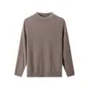 Suéter de Lana para Hombre con Cuello Medio Alto de Color Sólido, Mezcla de Cachemira, Suéter de Punto Interior para Otoño e Invierno 2025, Suéter Básico