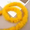 Tira de plumas planas de color directo de fábrica Tira de lana de pavo materiales de decoración manualidades regalo de Navidad DIY