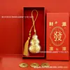Colgante de Bolsita de Calabaza Dorada para Atraer Riqueza y Bendiciones, Adorno para Colgar en el Coche, Decoración de Entrada, Regalo de Negocio, Artículo de Regalo