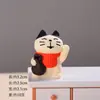 Nuevo Gato de la Suerte Dibujo Animado Creativo Lindo Alivio del Estrés Curación Manualidades de Resina Decoración de Escritorio de Oficina