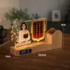 Dia do Professor Acrílico Madeira Maciça Luminária de Mesa Ornamento de Mesa Lembrança Criativa Lâmpada de Cabeceira para Temporada de Volta às Aulas Transfronteiriço