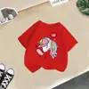 Camisetas de Manga Corta con Cuello Redondo para Niños y Niñas, Estilo Nuevo 2026 Transfronterizo, Tops de Algodón con Estampado de Dibujos Animados de Moda, Tendencia en Ropa Infantil de Media Manga