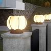 Lámpara de puerta, lámpara de pilar de puerta, lámpara de pilar de pared solar para exteriores, lámpara de pilar de jardín, lámpara de pilar redonda para patio de villa