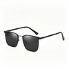 Nuevas Gafas de Sol Metálicas Cuadradas para Hombre Gafas de Sol Transfronterizas Europeas y Americanas Gafas de Sol Polarizadas para Conducir Pesca Hombres