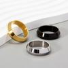 Nova Joia Masculina da Moda Europeia e Americana da Amazon Anel Masculino de Aço Titânio de 7mm de Largura Bisel Anel de Formato Especial Pulseira