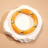 Pulsera Geométrica Redonda de Acrílico Europeo y Americano Empalmado Pulsera de Nicho Elegante Retro Joyería de Mano Única de Alta Gama