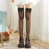 Calcetines Hulk con Correa Cruzada Negra Calcetines Estilo Puro Deseo JK Caña Alta Delgados Estilo Academia Calcetines Hasta la Rodilla Calcetines de Verano de Seda Negra para Mujer