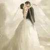 Véu de Noiva Transparente Camada Única de Cristal Coreano Liso Alta Definição Casamento Noiva Casamento Toque de Luxo Véu para Fotografia de Estúdio Peça Única