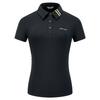 Traje Esportivo Feminino de Golfe Respirável de Secagem Rápida, Camisa Polo Manga Curta Respirável Leve, Traje de Badminton