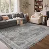 Alfombra de Imitación Cachemir Retro para Mesa de Café, Cubre Completamente y Antideslizante, para Sala de Estar, Alfombra de Cama Resistente al Desgaste y al Calor para Dormitorio