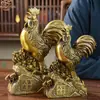 Galinha de Cobre da Riqueza e Fortuna Hongda Toda em Latão Ornamento de Presente Decorativo para Entrada de Escritório