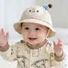 Chapéu de Bebê para Primavera e Outono Chapéu de Pescador Fofo e Adorável Chapéu de Sol para Bebê Chapéu de Sol Infantil com Desenho e Aba Larga