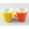 Fábrica de tazas de cerámica Zibo moda simple taza/taza de café de cerámica taza práctica creativa Taza apilable Luo