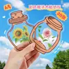 Marcadores de Flores Secas, Espécimenes Creativos Hechos a Mano, Película Selladora de Plástico, Botellas Transparentes de Flores Prensadas, Pétalos de Flores Prensadas para Estudiantes de Primaria, Regalos