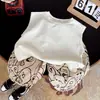Traje de Verão para Meninos Transfronteiriço Novo Traje Infantil para Bebês Meninos Estampa Completa Homem-Aranha Colete Roupa Moderna Descolada