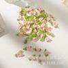 Rosa de 2cm com folhas DIY feita à mão folha de oito caracteres rosa chá acessórios de decoração para roupas íntimas embalagem de presente