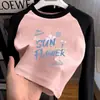 Blusa Térmica de Fleece para Meninas Outono Inverno 2026 Nova Blusa Escovada Infantil Roupa Íntima Camiseta Raglan de Manga Longa Outono Inverno