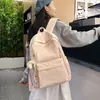 Mochila Simple de Color Sólido Estilo Coreano 2026, Alto Valor Estético, Gran Capacidad, Mochila Escolar para Estudiantes, Doble Mochila Ligera y Transpirable