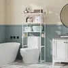 Prateleira de Armazenamento para Banheiro e Vaso Sanitário com Placa de Engate, Prateleira de Chão para Banheiro, Prateleira de Armazenamento Multi-Camadas para Vaso Sanitário, Prateleira de Armazenamento para Vaso Sanitário