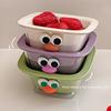 Nueva Cesta Escurridora de Doble Capa Genuina para Lavar Frutas, Mini Bandeja de Frutas de Alto Valor con Expresión Linda, Pequeño Exquisito Recipiente Escurridor
