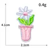 Pegatina de Tela Bordada Sabor Dulce Serie Rosa Decoración de Ropa para el Día de San Valentín Parche Bordado para Computadora Parche DIY