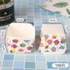 Copo Quadrado Descartável Resistente a Altas Temperaturas para Bolo, Porta-Copos de Papel para Chiffon de Hokkaido, Copo para Forno, Copo para Muffin 100