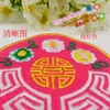 Novos Materiais DIY para Fantasias de Performance, Patches de Tecido Bordados Redondos Estilo Étnico Minoritário, Flor 3830 # Estampagem a Quente