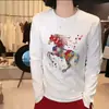 Artículo Caliente Original de Transmisión en Vivo Dropshipping Camiseta Base Primavera 2026 con Pedrería Camiseta de Manga Larga de Pony Colorido Top para Mujer