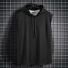 Colete masculino marca de moda ins bonito moda colete esportivo camisa base blusa de moletom com capuz solta estilo coreano suéter camiseta sem mangas moda