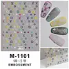 Carcasa Estampada del Pequeño Libro Rojo Pegatinas para Uñas Mariposa Serpentina Aurora Uñas Color Rosa Glaseado Tridimensional Avanzado