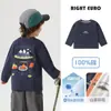 Camiseta de Manga Larga Rayada para Niños Camiseta Básica de Otoño Ropa Infantil Nuevas Camisetas de Otoño y Primavera
