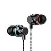 Auriculares intrauditivos metálicos deportivos para música, graves profundos, anillo móvil, HIFI, para teléfono móvil, ordenador, universales, venta al por mayor
