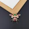 Broche de Abeja de Moda Accesorios para Ropa de Mujer Broche de Insecto con Diamantes Goteo de Aceite Esmalte Pintado Corsage Listo para la Venta