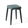 Taburete cuadrado para mesa de comedor casera personalizado, taburete cuadrado simple y grueso de madera maciza, taburete cuadrado apilable y reforzado para sala de estar y comedor