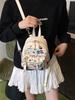 Mochila Mini de Calle Transfronteriza Pintada a Mano con Oso Estilo Nuevo 2026 Tendencia Casual Graffiti Mini Mochila de Moda