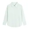 Camisa Bordada Fresca Estilo Coreano com Lapela no Ombro Direito para Mulheres, Nova Roupa Plus Size Feminina, Caimento Solto, Camisa Valorizadora 65541